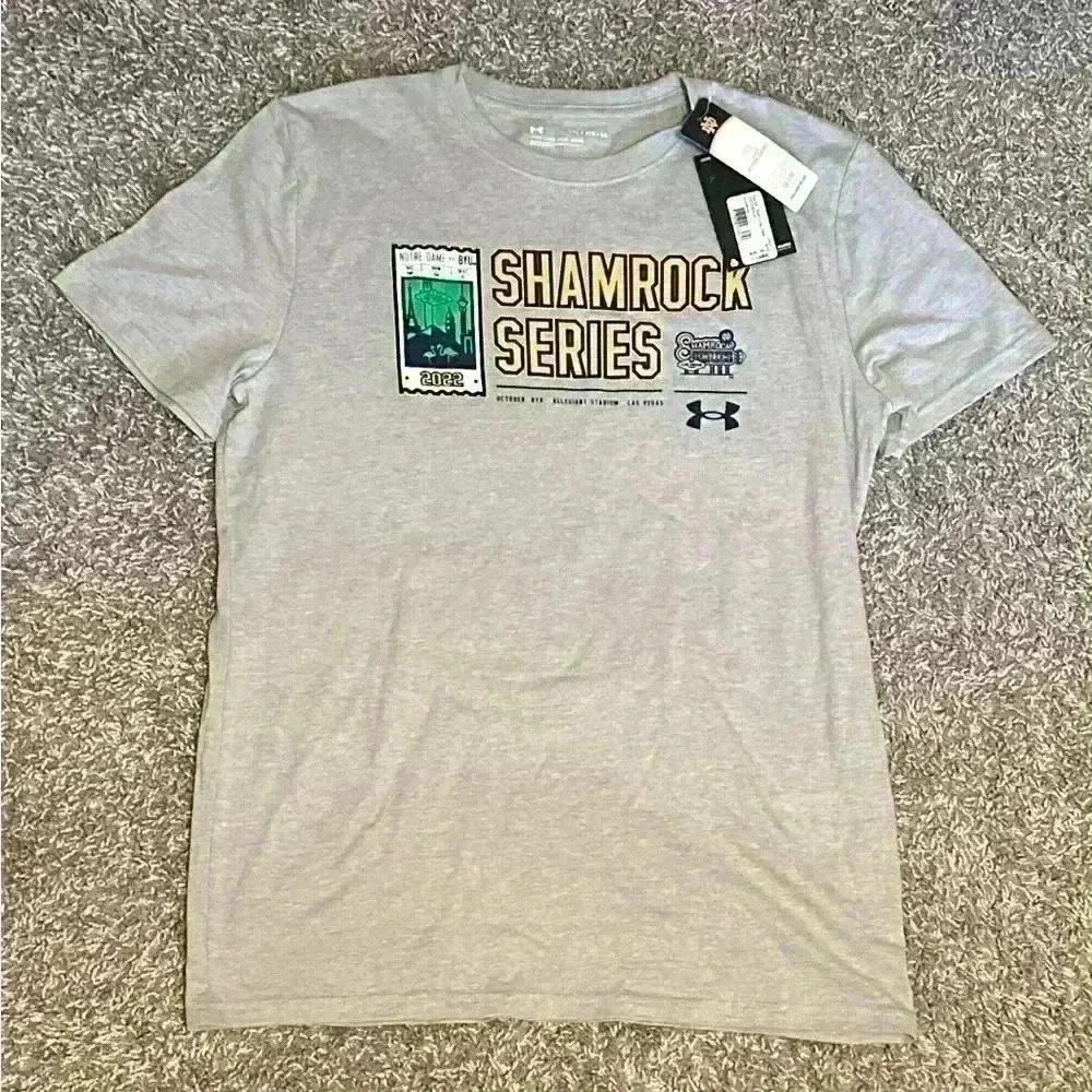NWT Youth Notre Dame Under Armour Tee, Size YXL.